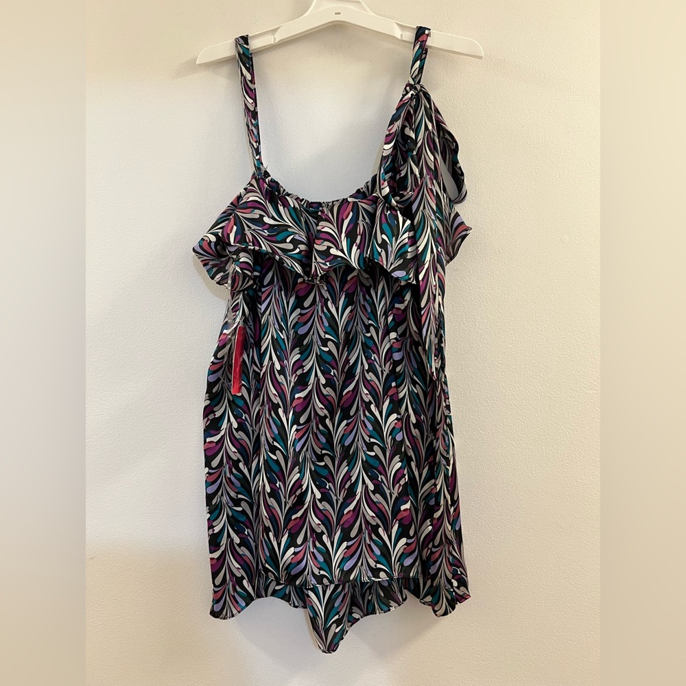 Pure energy satin ruffle top